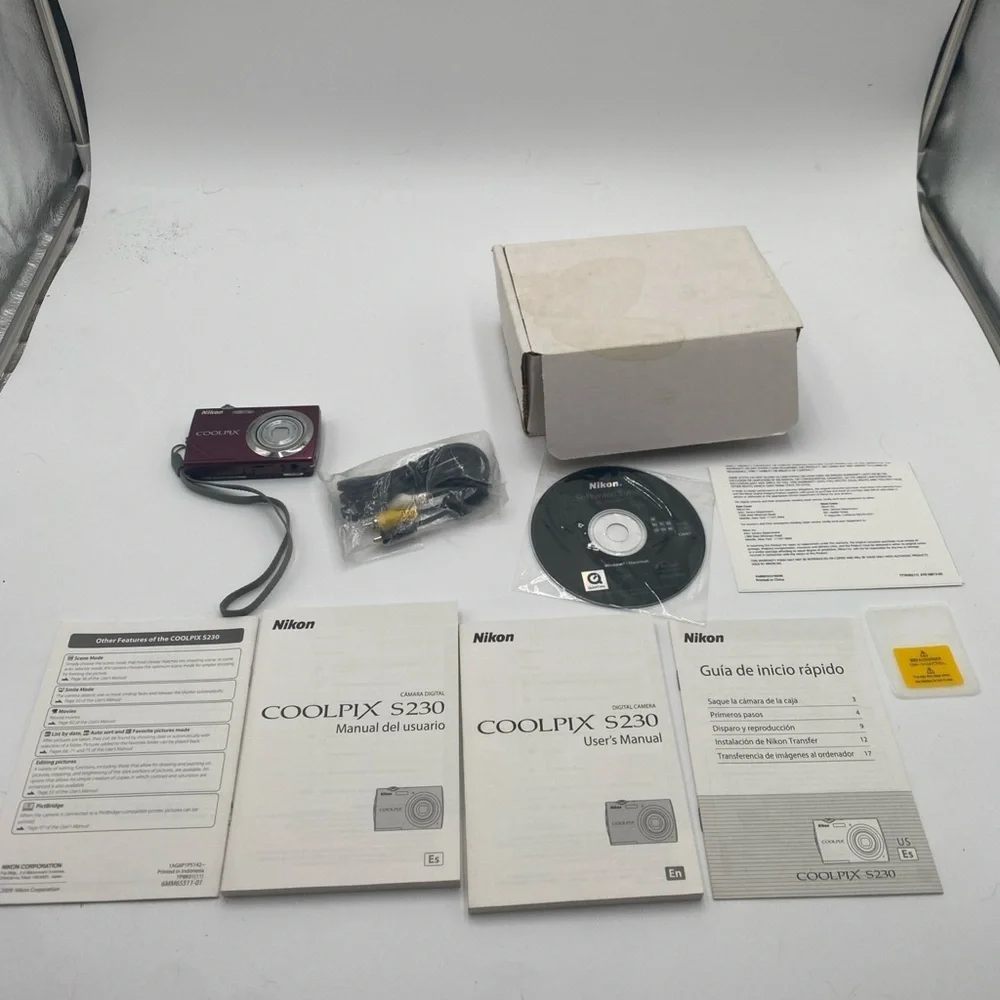 Nikon Coolpix S230 Digital Camera (Pink/Plum) Touchscreen model-for Parts